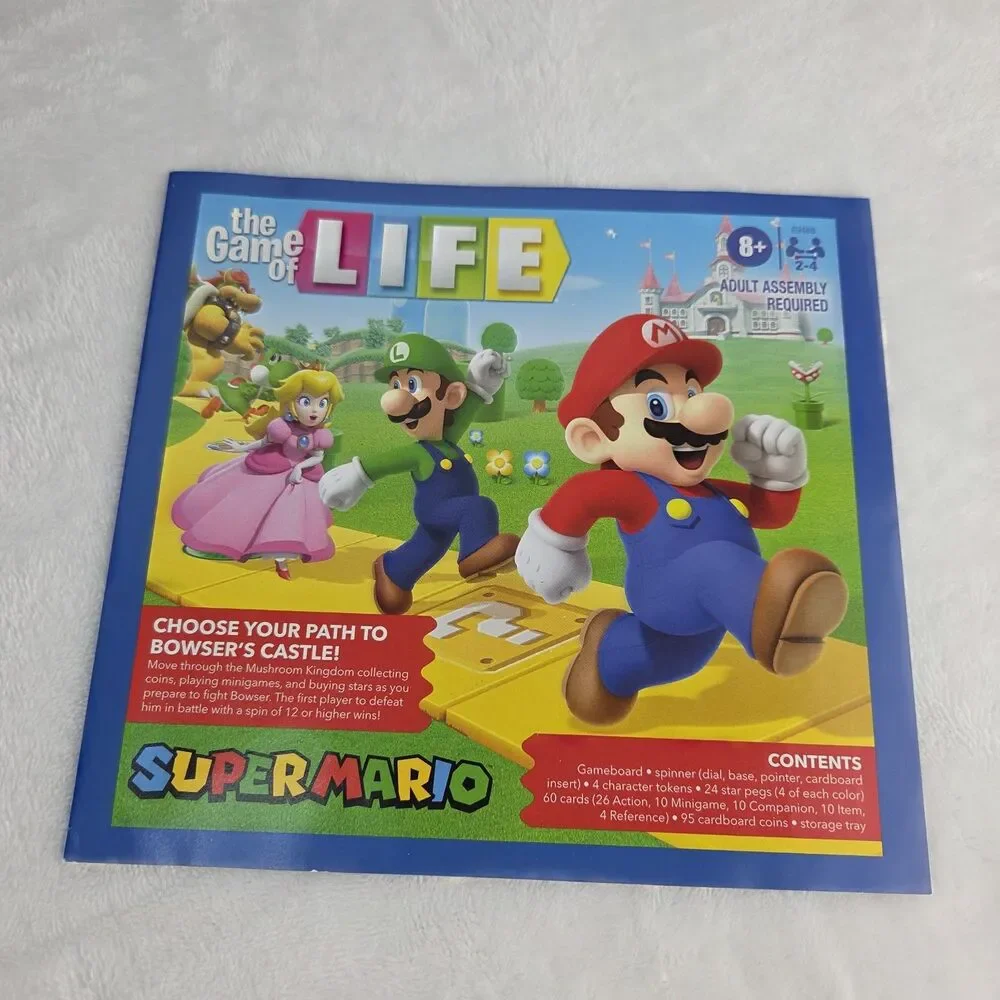 2021 Hasbro Game of Life Super Mario Edition Complete Open Box Fast Shipping